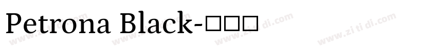 Petrona Black字体转换